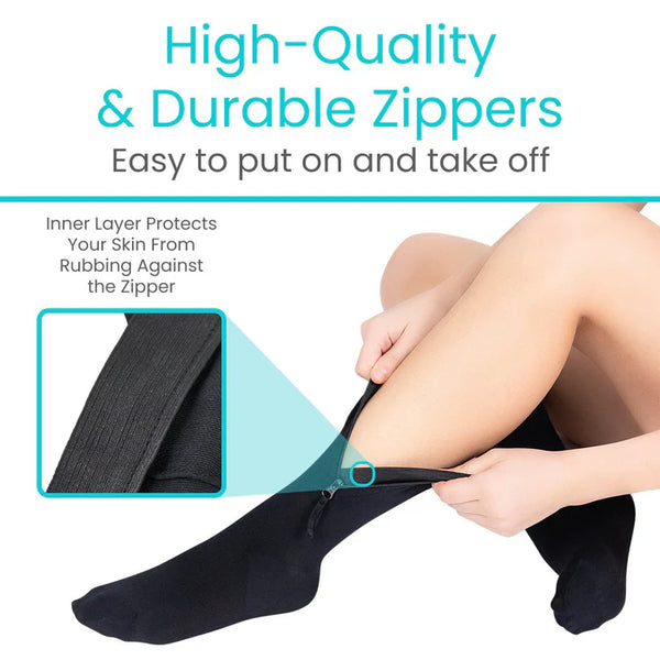 Zippered Compression Stockings