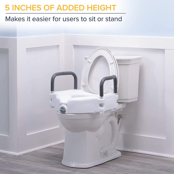 Drive 2-in-1 Raised Toilet Seat with Removable Padded Arms