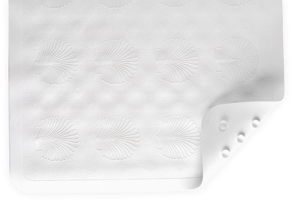 RUBBER BATH MAT WHITE SHELL